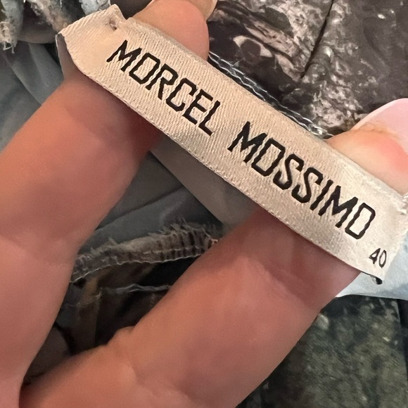 Morcel Mossimo Midi Skirt Pleated Size 40 Modest Long Abstract Elastic Waist 10 - Picture 3 of 6